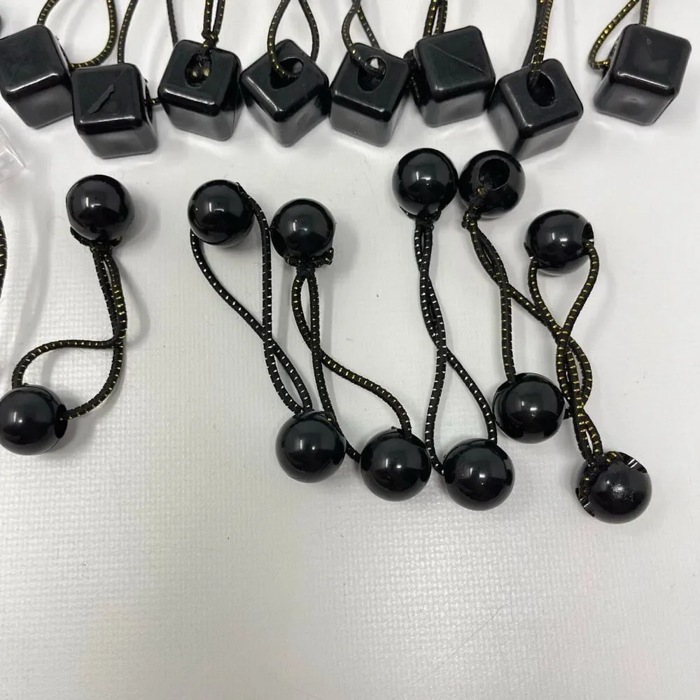 Twin Bead Hair Knocker Pony Tail Holders Bubbles Balls Tie Backs Lot of 22 Sets
